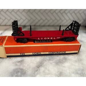 Vintage Lionel 6467 Red Flatcar Miscellaneous Car O Gauge w Original Box
